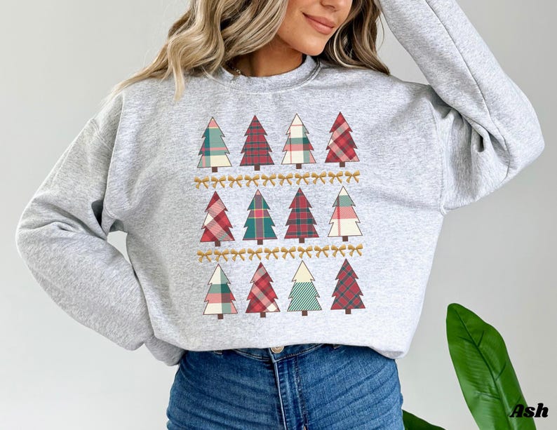 Christmas Tree Sweatshirt, Women Christmas Outfit, Xmas Sweatshirt