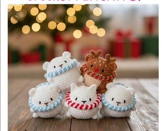 Schema all'uncinetto per giocattoli natalizi, schema PDF per peluche Amigurumi (CP009)