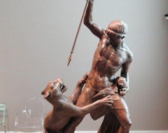 Statua del cacciatore di pantere OTH137 File STL per stampa 3D