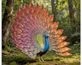 Animal Peacock Model OTH088 STL File For 3D Printing (one piece)
