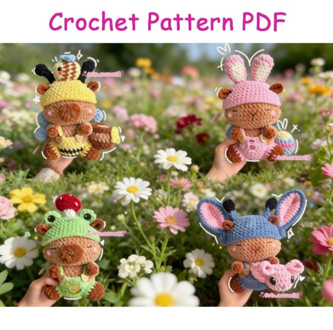 Capibara Pattern Capibara Amigurumi Crochet Pattern , Stuffed Animal Pattern,pdf ...