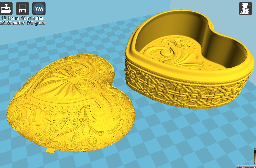 Valentine Box Heart Shaped Box-a32 FDM 3D Print STL File for 3D ...