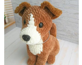 Modello per realizzare un cane amigurumi all'uncinetto, peluche (download PDF) CP056