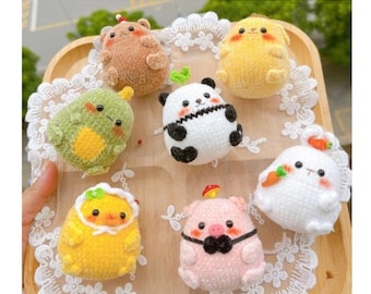 Lace dickes Spielzeug Amigurumi Tier Häkelanleitung, Stofftiere (PDF Download) DP04