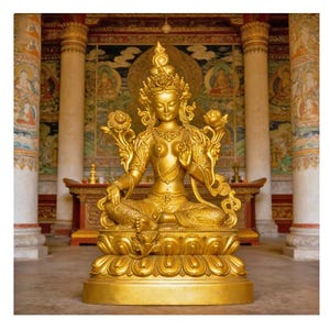 Buddha Green Tara OTH036 STL File For 3D Printing(Whole/no split)