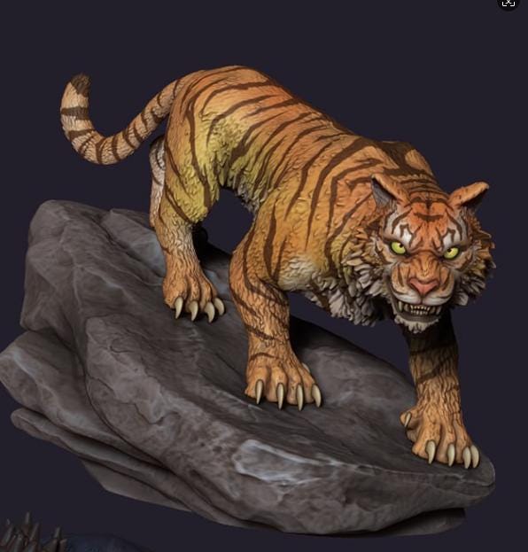 Animal Tiger Model OTH014 3D Print STL File （whole /no Split） - Etsy