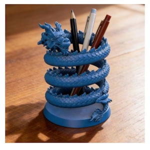 Dragon Pen holder OTH035 STL File For 3D Printing (Whole/ no split)