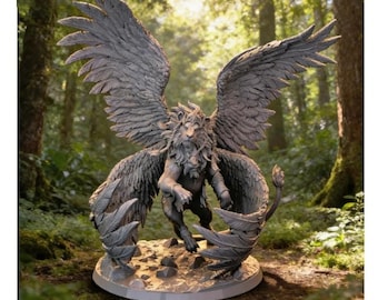 Doppelflügeliger Löwe Modell OTH081 STL-Datei für den 3D-Druck (ganze)