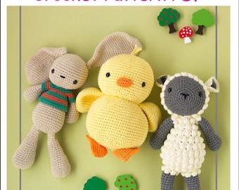 Schema per giocattoli all'uncinetto, amigurumi di peluche in formato PDF (inglese)