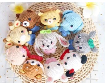 Crochet Animal Toys Amigurumi Pattern, Stuffed Toy PDF (English)