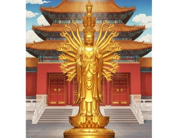 Buddha Thousand-Armed Guanyin OTH127 STL File For 3D Printing(Whole/ no split)
