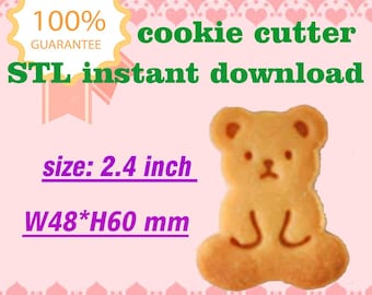 Ausstechform Bär Modell CC032 FDM 3D Druck STL Datei Für den 3D Druck