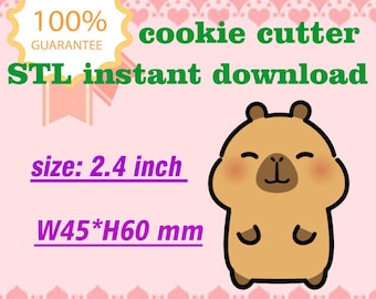 Ausstechform Capibara Modell CC031 STL-Datei für den 3D-Druck