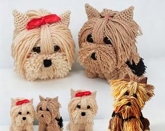 ヨークシャーテリアの編みぐるみパターン（PDFダウンロード CP049）