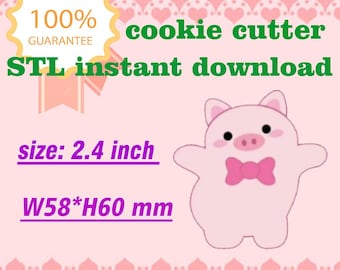 Ausstechform Schwein Modell CC029 STL-Datei für den 3D-Druck