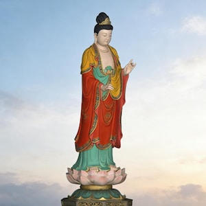 Buddha guanyin OTH174 STL-fil för 3D-utskrift (hel/ingen delad)