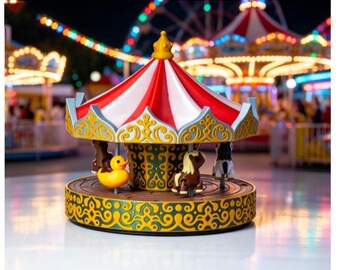 Carousel Model OTH222 STL File For 3D Printing （Whole）