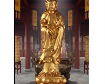Buddha Guanyin OTH178 STL File For 3D Printing (Whole/ no split)