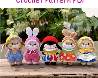 Hase Amigurumi Tier Häkelanleitung, Stofftiere (PDF Download) DP044