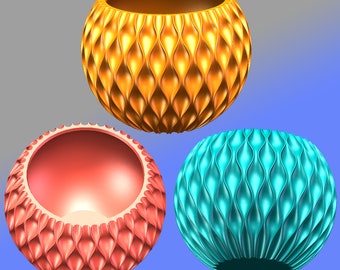 Vaso da fiori modello vaso-file STL A44 per stampa 3D