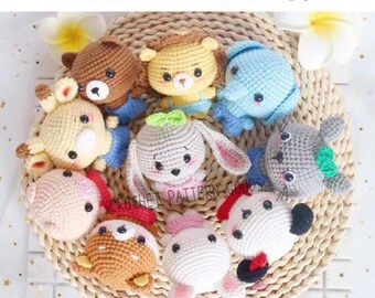 Puppen Amigurumi Tier Häkelanleitung, Stofftiere (PDF Download )CP044