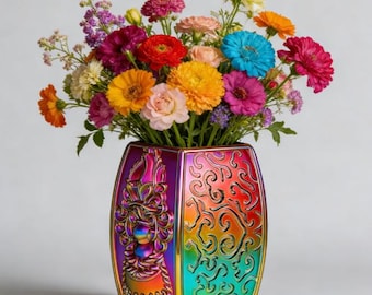 Pen holder flower pot OTH166 STL File For 3D Printing (Whole)