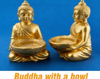 Buddha With bowl Model OTH020 STL File For 3D Printing(Whole/no split)