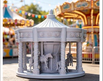 Carousel Model OTH223 STL File For 3D Printing （Whole）