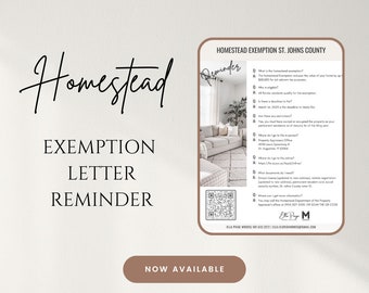 Homestead Exemption Letter Reminder Template