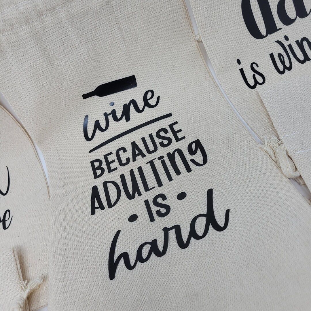 Holiday Wine Bag Wine Bottle Gift Bags Canvas Wine Bags Etsy