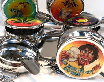 Stainless Steel Mini Keychain Ashtray: Portable Pocket Design