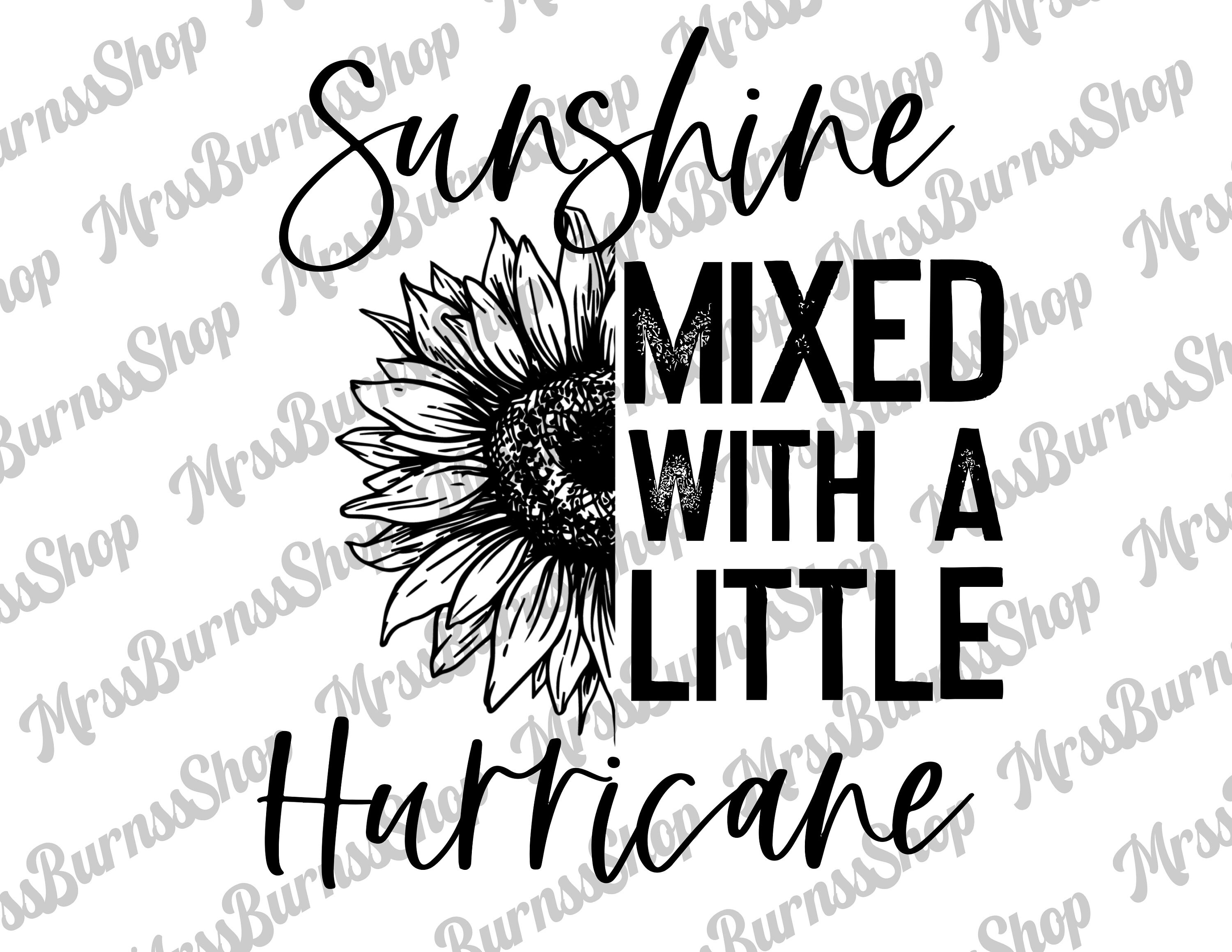 Sunshine mixed with a little hurricane svg Country song svg | Etsy