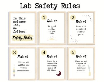 Pósters para profesores de ciencias; Decoración para aulas de ciencias; Pósters para aulas de química de secundaria; Arte mural para laboratorios de ciencias; Decoración científica para secundaria.