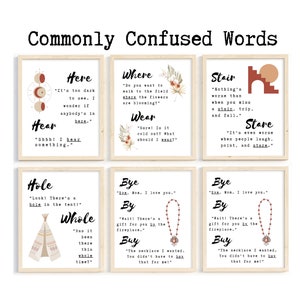 Poster schreiben; High School Englisch Klassenzimmer Poster; Mittelschule Sprachkunst Grammatik Poster; Neutrales Klassenzimmer Dekor; Moderner Boho-Stil