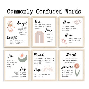 Writing Posters; High School English Classroom Posters; Middle School Language Arts Grammar Posters; English Teacher Classroom Decor