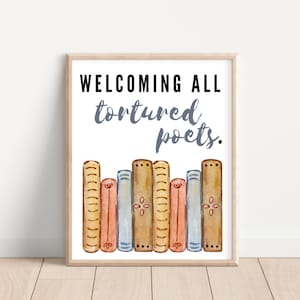 High School Englisch Klassenzimmer Poster; Mittelschule Swiftie Lehrer Klassenzimmer Dekor;  ELA Lehrerin Print; Gequälte Dichter Abteilung Dekor