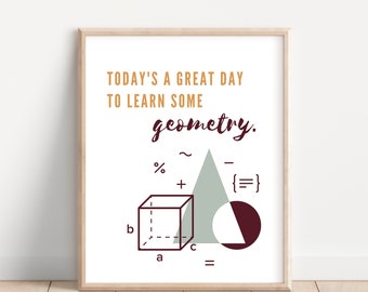 Geometrie Klassenzimmer Poster, High School Math Dekor (PDF, PNG, JPG)