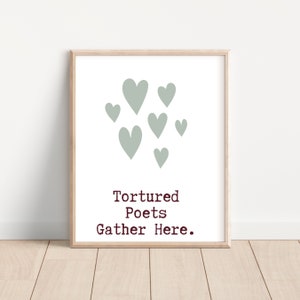 High School English Classroom Poster; Middle School Swiftie Teacher Classroom Decor;  ELA Teacher Print; Tortured Poets Department Decor