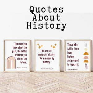 History Class Decor; History Classroom Posters - Printable; Quotes About History; Rainbow Classroom Decor; US History Classroom Wall Art