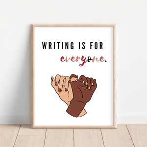 Writing Poster; High School English Classroom Decoration; Diversity Poster; Inclusive Classroom Posters; Junior High Writing Class Decor