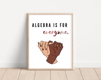 Algebra Classroom Poster, Math Decor (PDF, PNG, JPG)