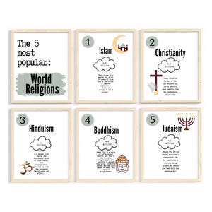 Religionsunterricht Klassenzimmer Poster; Dekoration für das Klassenzimmer; Religion Klassenzimmer Dekor; Druckbare Sozialkunde Klassenzimmer Kunst