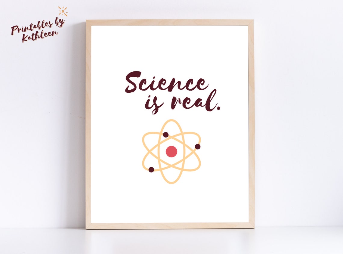 Science is Real Sign Printable Science Classroom Poster - Etsy