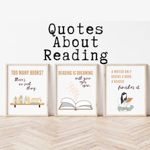 Reading Poster Set; Middle School English Classroom Decor; Library Decor; Reading Classroom Decor; Homeschool Room Decor; Classroom Posters