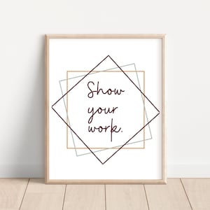 Math Classroom Poster, Printable Wall Art for Math Teachers; Elementary Middle High School Math Classroom Decor; Digital Download