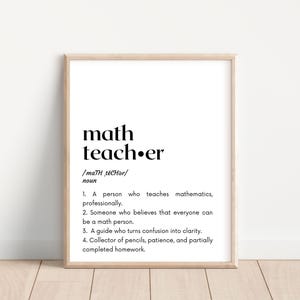 Math Class Decor; Math Wall Art; Math Bulletin Board; Classroom Posters; Gift for Middle School Math Teacher; High School Algebra / Geometry