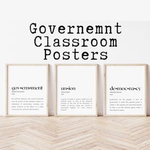 U.S. History Classroom Decor; Government Classroom Posters; Printable Classroom Decoration for High School Social Studies Teacher