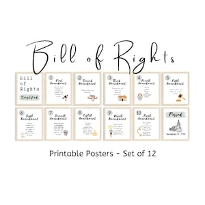 Bill of Rights Social Studies-posters: vereenvoudigde wijzigingen voor de inrichting van de klas (digitale download)