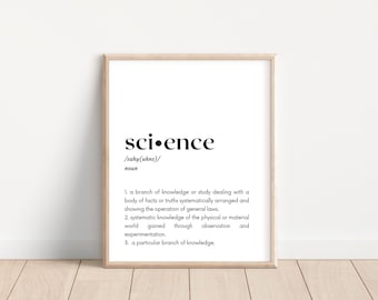 Science Definition Art Print, Classroom Decor (Digital Download)