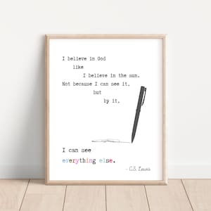 CS Lewis Print; CS Lewis Quotes; C.S. Lewis Printable Quote; CS Lewis Wall Art; Christian Classroom Decor; Digital Download